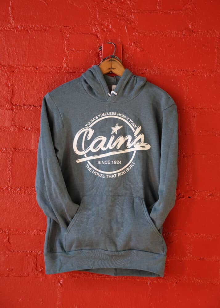 CAIN'S CLASSIC HOODIE HEATHER SLATE + WHITE